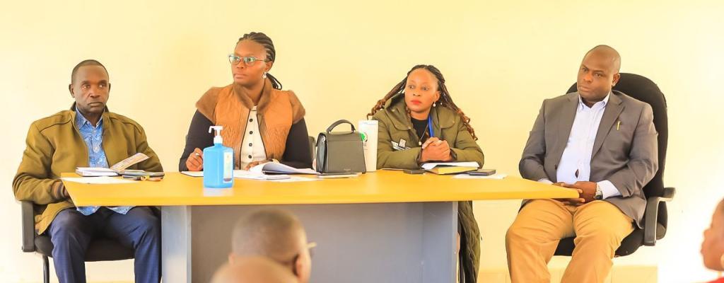 HON AMBER LILIAN, RDC AND MEMBERS OF PARLIAMENT ON A MEETING WITH THE DISTRICT DISASTER MANAGEMENT COMMITTE 